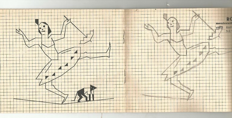 PASSATEMPI QUADERNO per disegno pubblicitario Rodina Montecatini