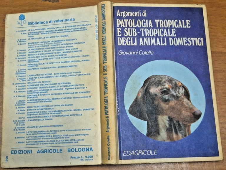 PATOLOGIA TROPICALE E SUB DEGLI ANIMALI DOMESTICI di Colella 1979 …