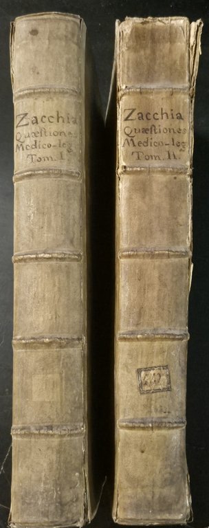 PAULI ZACCHIAE QUAESTIONUM MEDICO LEGALIUM 2 volumi 1661 Huguetan Libro …
