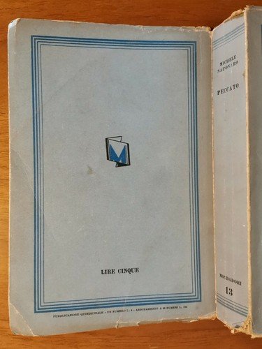 PECCATO di Michele Saponaro - Arnoldo Mondadori Editore 1932 terza …