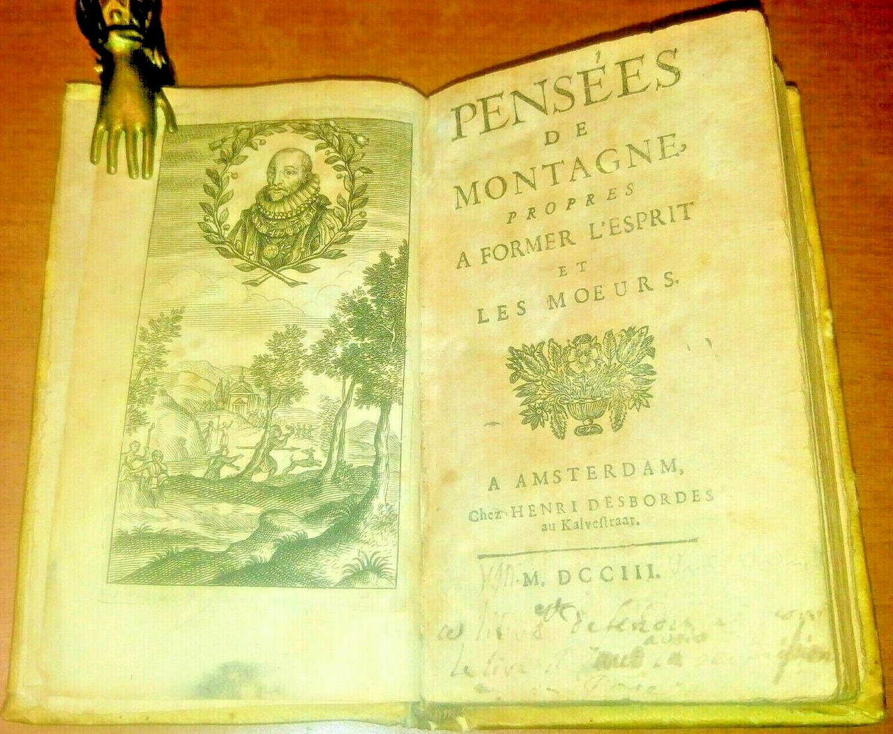 PENSEES DE MONTAGNE PROPRES A FORMER L'ESPRIT ET LES MOEURS …