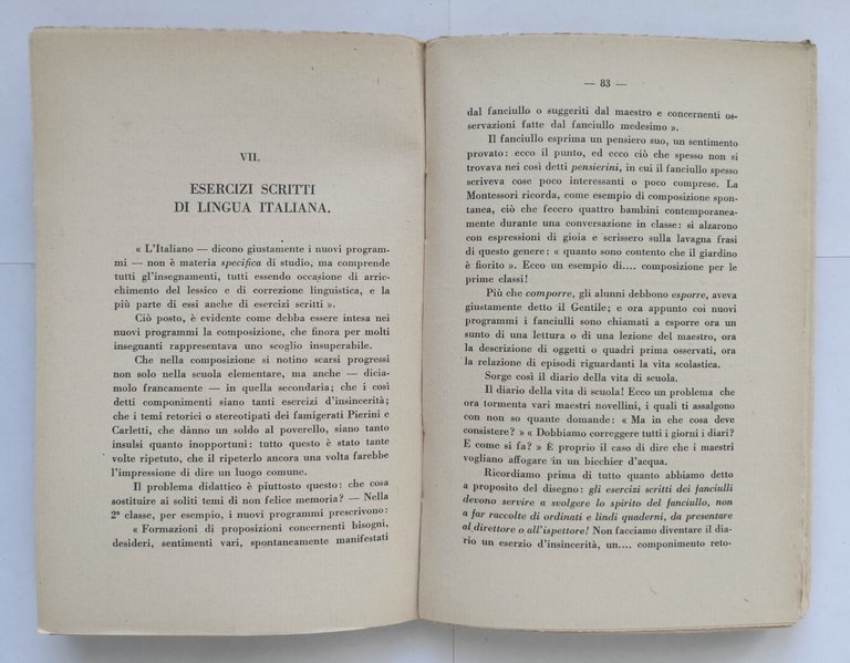 PER LA RIFORMA INTERIORE DELLA SCUOLA ELEMENTARE di Giovanni Modugno …