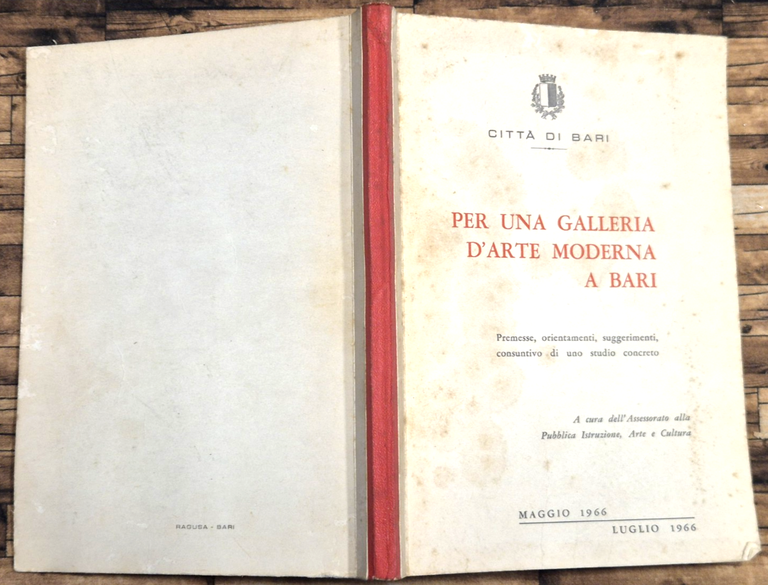 PER UNA GALLERIA D'ARTE MODERNA A BARI 1966 Assessorato Cultura … | Immagine Gallery 2