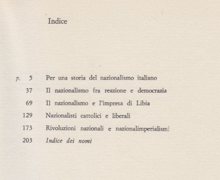 PER UNA STORIA DEL NAZIONALISMO ITALIANO di Raffaele Molinelli 1966 …