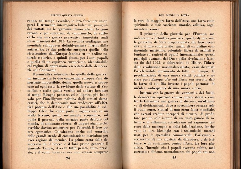 PERCHÈ QUESTA GUERRA di Bruno Spampanato 1942 Politica Nuova Libro …