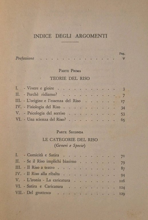 PERCHÈ RIDIAMO COMICITÀ SATIRA UMORISMO di Francesco Bernardini 1934 Hoepli …