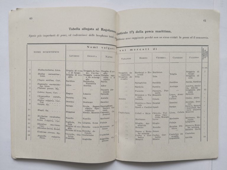 PESCA MARITTIMA LACUALE E FLUVIALE 1950 Pirola Testo legge regolamento …