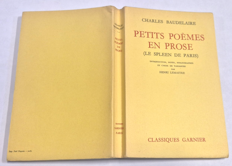 PETITS POEMES EN PROSE le Spleen de Paris di Charles … | Immagine Gallery 3