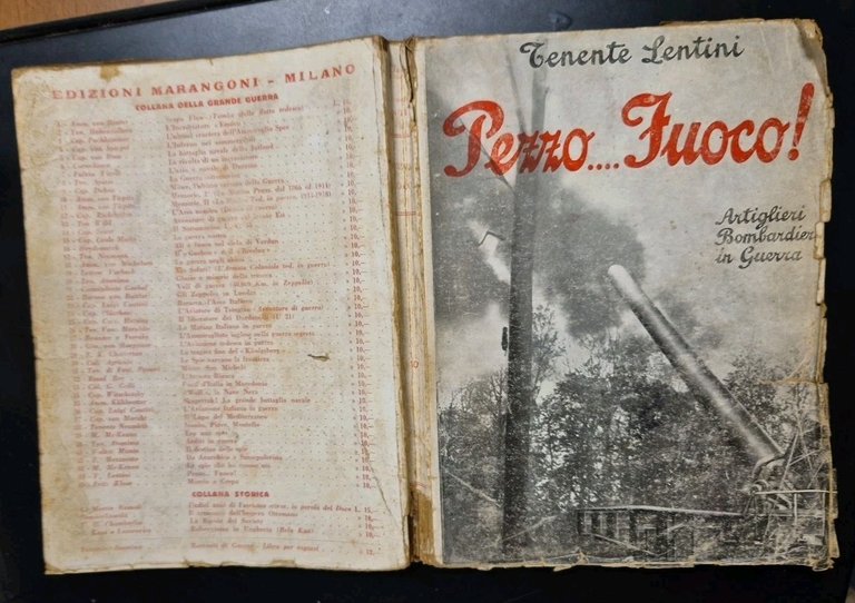 PEZZO FUOCO Tenente Lentini Artiglieri e Bombardieri in Guerra 1936 …