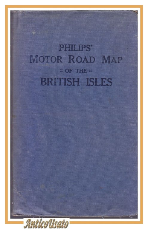 PHILIPS MOTOR ROAD MAP OF THE BRITISH ISLES Mappa Vintage … | Immagine Gallery 1