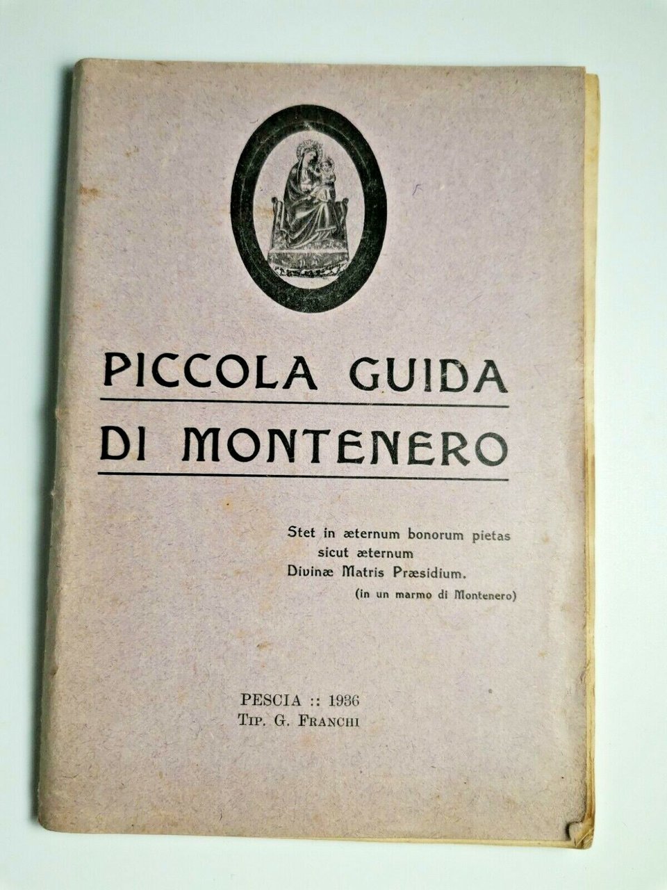 PICCOLA GUIDA DI MONTENERO 1936 Pescia tipografia Franchi libro santuario