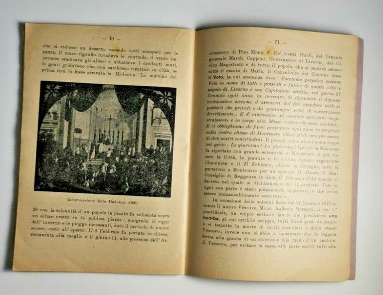 PICCOLA GUIDA DI MONTENERO 1936 Pescia tipografia Franchi libro santuario