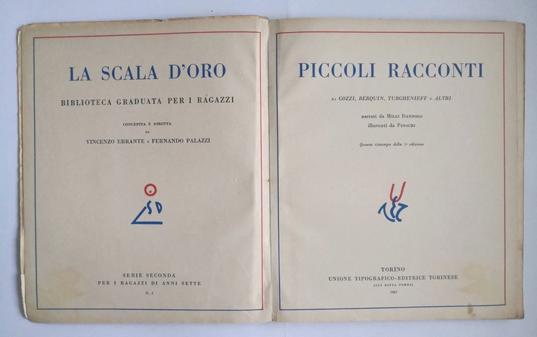 PICCOLI RACCONTI di Milli Dandolo 1947 UTET la scala d'oro …