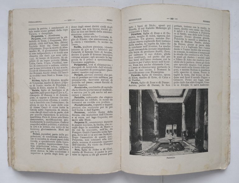 PICCOLO DIZIONARIO DI MITOLOGIA E ANTICHITÀ CLASSICHE Palazzi Ghedini 1938 …