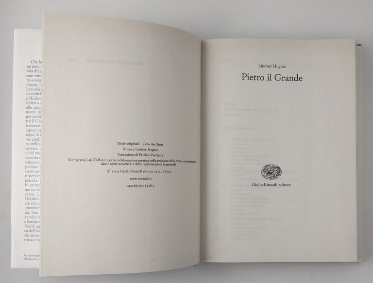 PIETRO IL GRANDE di Lindsey Hughes 2006 Einaudi Libro Biografia