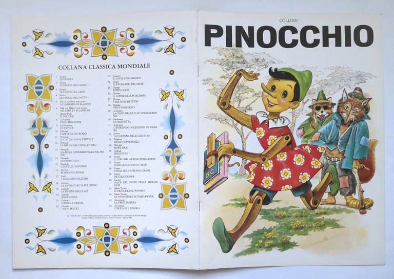 PINOCCHIO di Carlo Collodi 1982 RUMA libro illustrato Livraghi infanzia …