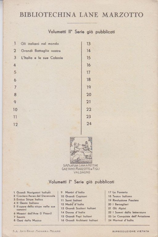 PIONIERI ITALIANI IN AFRICA bibliotechina delle lane Marzotto Libro illustrato