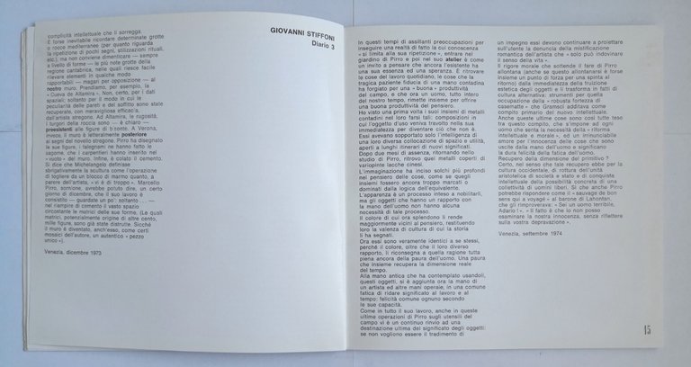 PIRRO Palazzo Ducale Pesaro 1974 La Pergola Libro catalogo mostra …