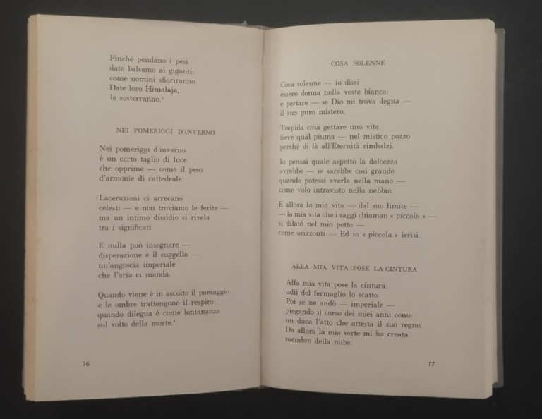 POESIE di EMILY DICKINSON Introduzione Sergio Perosa 1961 Nuova Accademia …