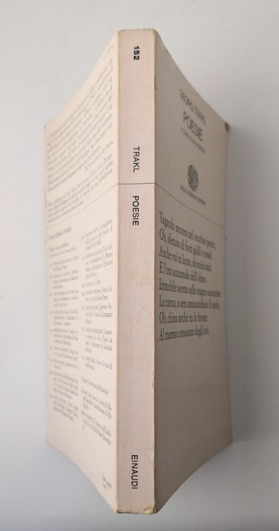 POESIE di Georg Trakl 1979 Einaudi libro Collezione di poesia