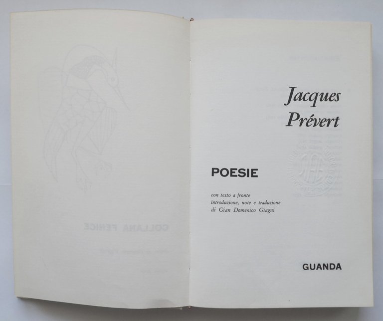 POESIE di Jacques Prevert 1971 Guanda libro