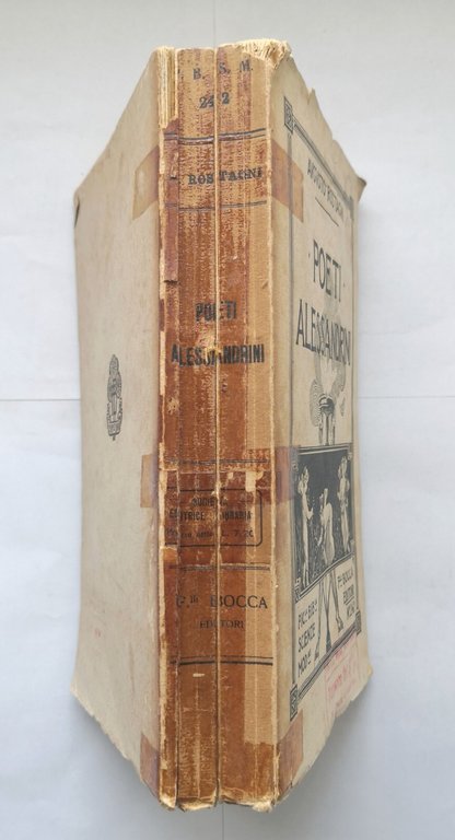 POETI ALESSANDRINI di Augusto Rostagni 1916 Fratelli Bocca Libro poesia
