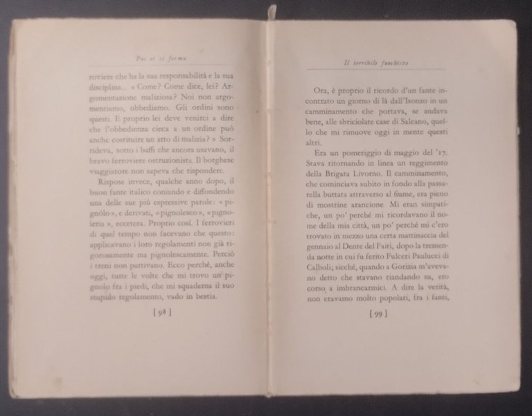 POI CI SI FERMA di Guelfo Civinini 1934 Mondadori Libro …