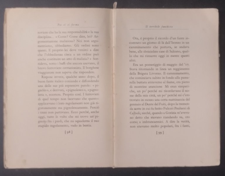 POI CI SI FERMA di Guelfo Civinini 1934 Mondadori Libro …
