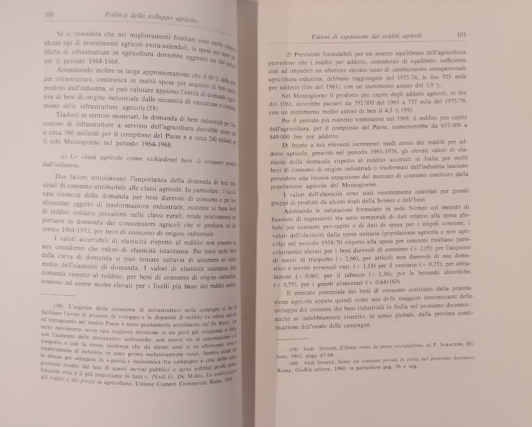 POLITICA DELLO SVILUPPO AGRICOLO di Gabriel Gaetani D'Aragona 1964 Giuffrè …