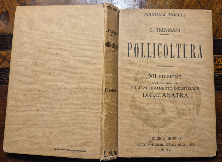 POLLICOLTURA di Trevisani 1924 Ulrico Hoepli libro manuale allevamento anatra