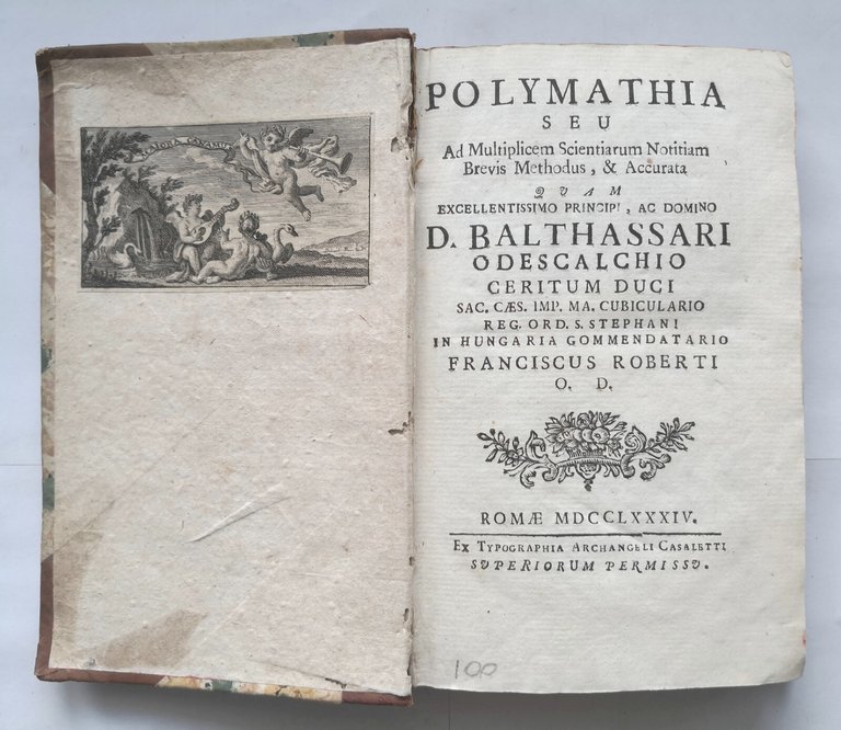 POLYMATHIA Tomo III di Francesco Roberti 1784 Archangeli Casaletti Libro …