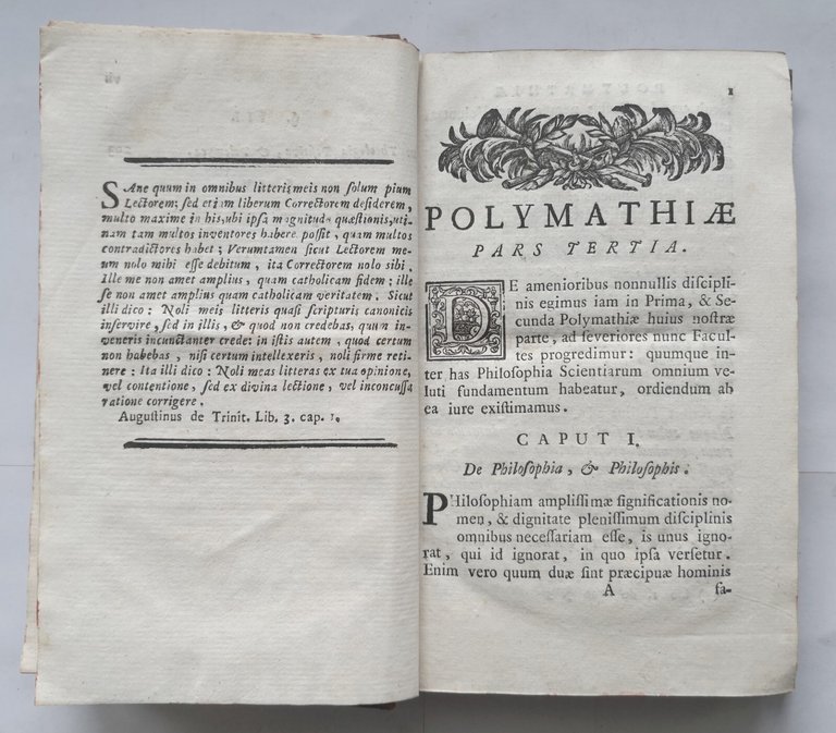 POLYMATHIA Tomo III di Francesco Roberti 1784 Archangeli Casaletti Libro …