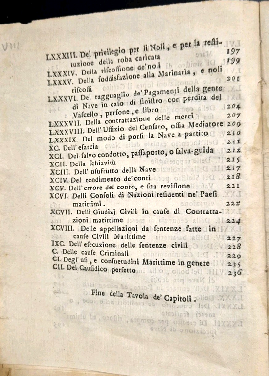 PONDERAZIONI SOPRA LA CONTRATTAZIONE MARITTIMA di Carlo Targa 1787 Libro …