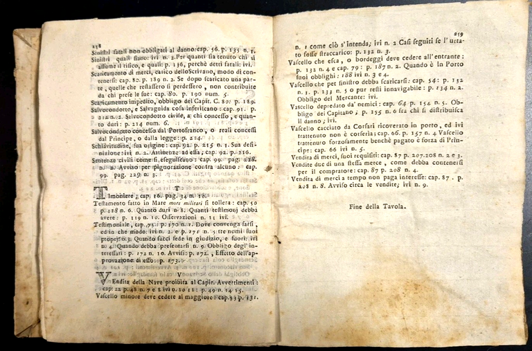 PONDERAZIONI SOPRA LA CONTRATTAZIONE MARITTIMA di Carlo Targa 1787 Libro …