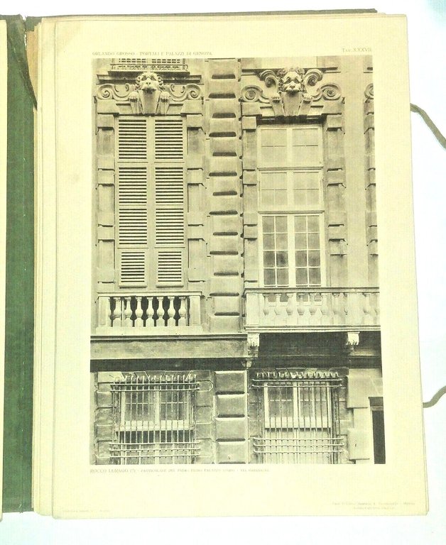 PORTALI E PALAZZI DI GENOVA Orlando Grosso 1910? Bestetti 60 …