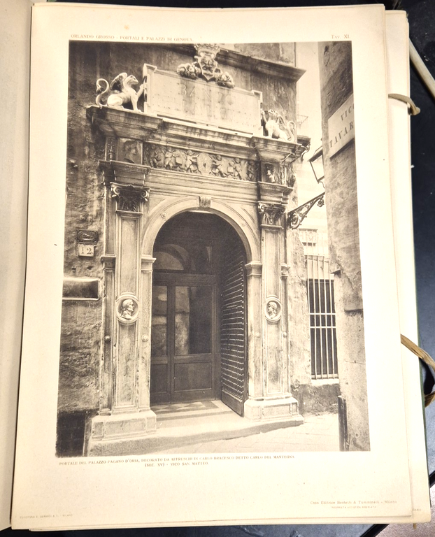 PORTALI E PALAZZI DI GENOVA Orlando Grosso 1910? Bestetti 60 …