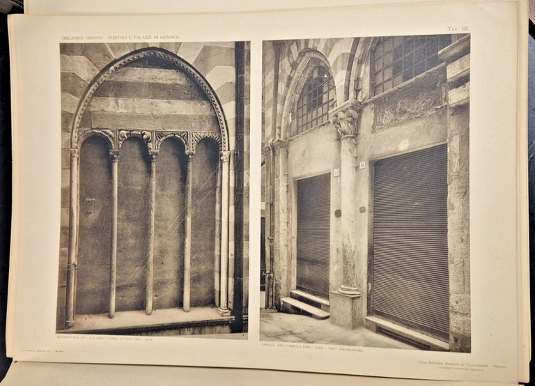PORTALI E PALAZZI DI GENOVA Orlando Grosso 1910? Bestetti 60 …