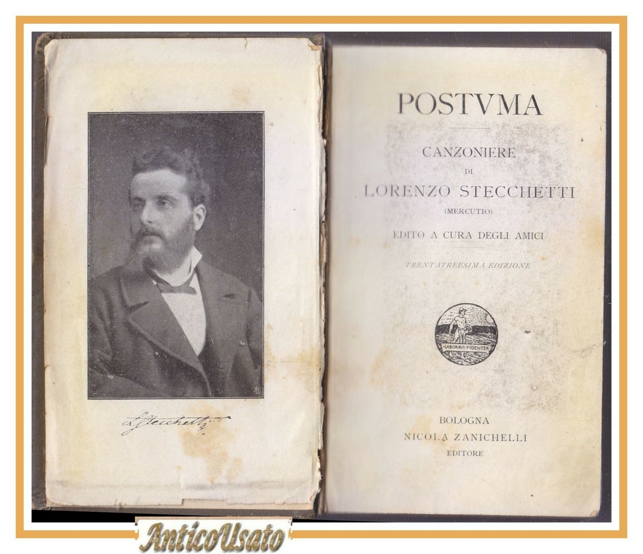 POSTUMA canzoniere e NOVA POLEMICA di Lorenzo Stecchetti 2 libri …