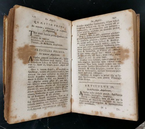 PRAELECTIONES THEOLOGICAE MYSTERIO SS TRINITATIS vol.II 1758 libro antico
