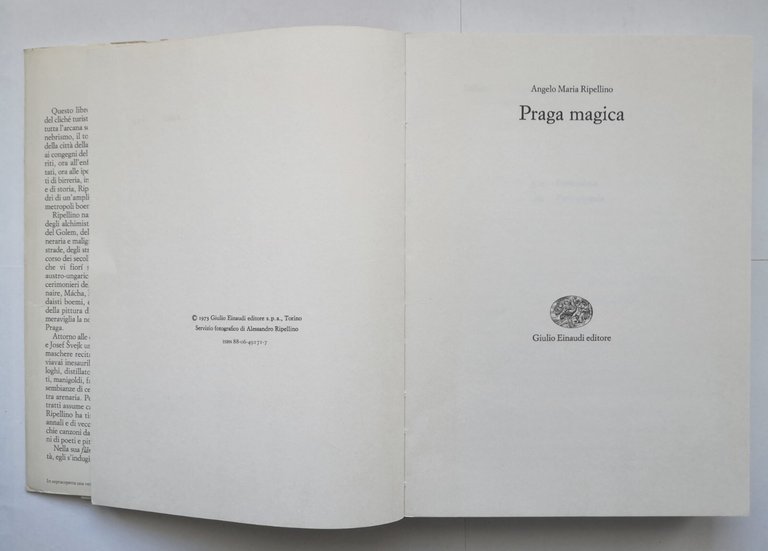 PRAGA MAGICA di Angelo Maria Ripellino 1995 Einaudi Libro