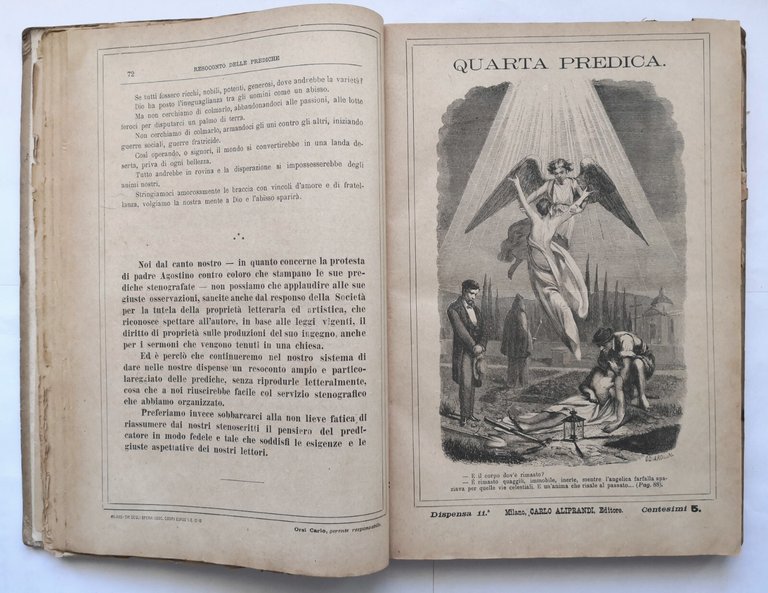 PREDICHE DEL PADRE AGOSTINO DA MONTEFELTRO 1890 Carlo Aliprandi Libro …