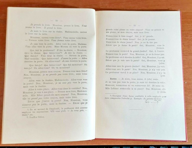 PREMIER LIVRE POUR L'ENSEIGNEMENT DES LANGUES MODERNES di Berliz 1902 …