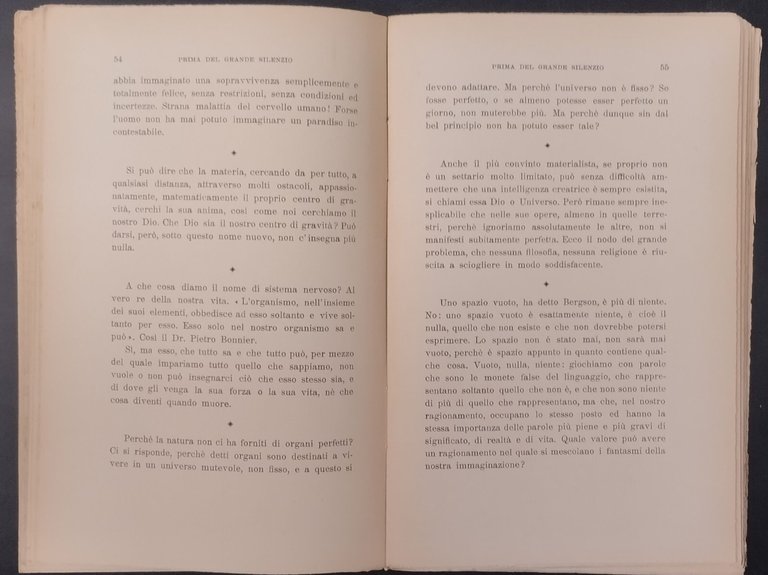 PRIMA DEL GRANDE SILENZIO di Maurizio Maeterlinck 1935 Laterza Libro