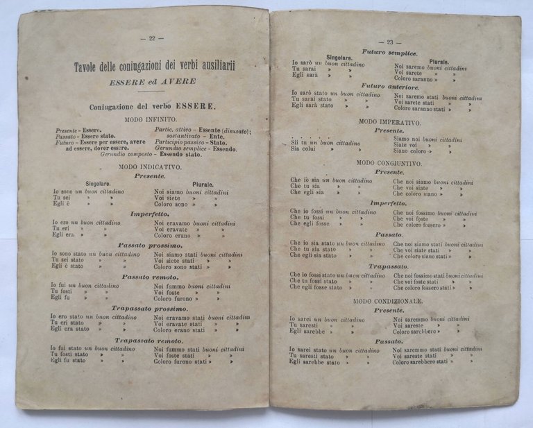 PRIME NOZIONI DI GRAMMATICA ITALIANA per III elementare Borgogno 1916 …