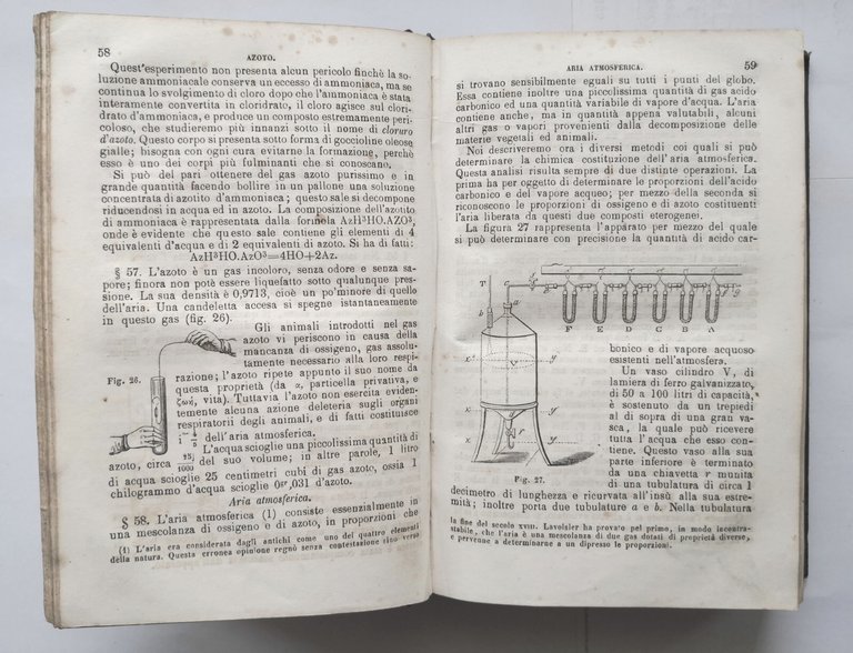 PRIMI ELEMENTI DI CHIMICA Regnault 1864 Vallardi Libro antico rudimenti …