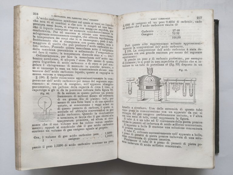 PRIMI ELEMENTI DI CHIMICA Regnault 1864 Vallardi Libro antico rudimenti …