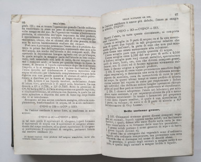 PRIMI ELEMENTI DI CHIMICA Regnault 1864 Vallardi Libro antico rudimenti …