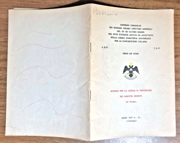 PRINCIPE ROSA CROCE + MAESTRI SEGRETI Rituale Massoneria rito scozzese …