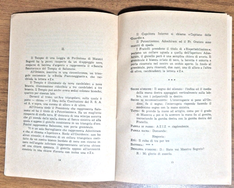PRINCIPE ROSA CROCE + MAESTRI SEGRETI Rituale Massoneria rito scozzese …