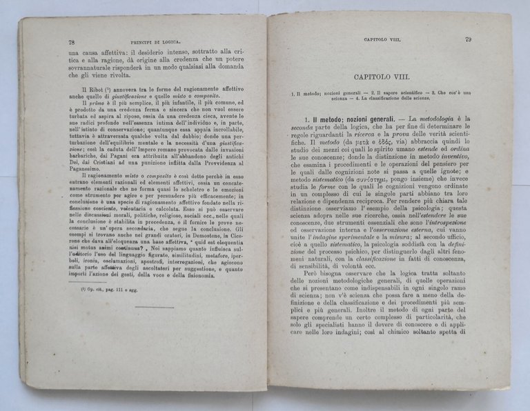 PRINCIPI DI LOGICA Emilio Morselli 1913 Raffaello Giusti Libro raccolta …